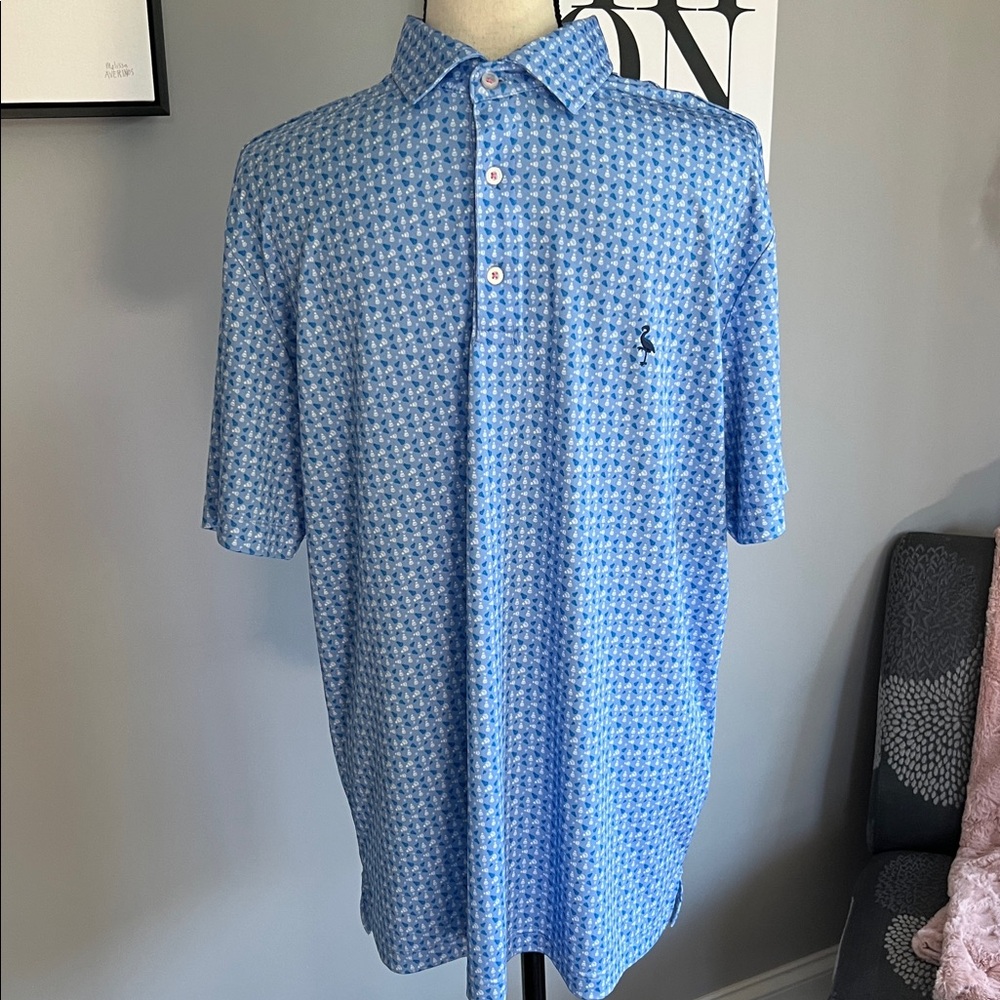 TailorByrd Badminton Print Performance 
Polo - Picture 4 of 9